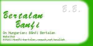 bertalan banfi business card