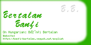 bertalan banfi business card